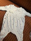 M&S White Floral Baby Romper / Size 0-3m