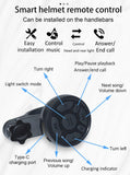 AI Intelligent Smart Voice & Remote Control Turn Signal Speaker BT Headset Hands Free Smart Helmet for Bike Scooter Cycling