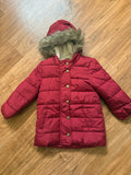 GAP Fleece Wind Breaker Puffer Jacket with Fur Hood / Size 4yrs