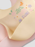 Juniors Assorted Silicone Bib with Button Closure - Set of 2