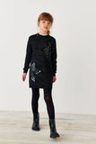 Girls Black Next Sequin Jumper Dress / Size 9yrs (Height 134 cm)