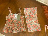 H&M Floral Print Two-Piece Set / 5-6yrs