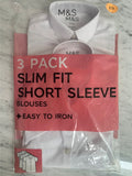 Slim Fit Short Sleeve Blouses Shirts / Pack of 3 / Size 4-5yrs