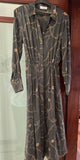 Printed Mango Midi Dress / Size Small / 4