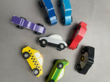 8 Wooden Cars