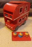Wooden London Bus with Basic
Human Figures & Matching Shapes