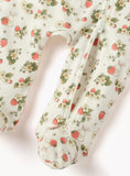 Juniors Bunny Print Sleepsuit with Collar and Zip Closure / Size 6-9m