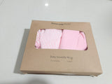 Soarwg Kids 2 Pack Soft Pink Striped Swaddle Blanket for Babies / Size 0-3m