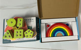 Rainbow Blocks & Cartoon Lion Five Sets of Shape Blocks / Pack of 2