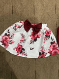 Baby Girls Shoulder Sling Vest Plus Flower Pattern Skirt / Size 6-12m