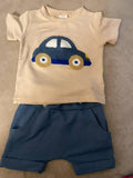 Shein Toddler Boy's Car Print T-Shirt and Shorts Outfit / Size 3-6m