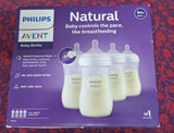 Philips Avent Range Natural Plastic Bottles 260ml / Teat Size 1m+/ Pack of 4
