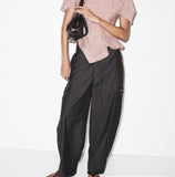 H&M Brown Barrel Pants / Size 6