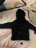 Black Hooded Jacket / Size Newborn
