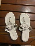 Michael Kors Aubrey Cut Out Thong sandals in vanilla color / Size 8m