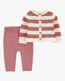 Carter's 2Pc Stripped Cardigan & Pants / Size 6m