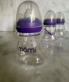Momi Breast-Like Glass Bottles 5oz / Pack of 4