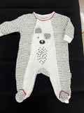 Juniors Bear Print Sleepsuit / Size 0-3m