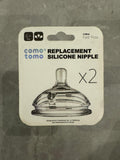 2 × Como Tomo Replacement Silicone Nipple / Size 6m+