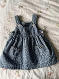 Nutmeg Blue Denim Overalls Dress for Girls / Size 6-9M