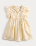 M&S Pure Cotton Embroidered Collar Dress / Size 9-12m