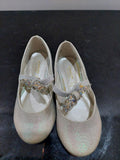 Monsoon Girls Golden Shimmer Dazzle Bow Shoes/ Size EU 25