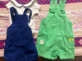 M&s Dungarees / Blue's Size 3-6m / Green's Size 6-9m