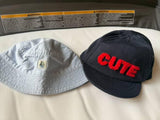 Primark White Cap & Debenhams Blue Cap / Age Upto 6m