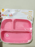 Munchkin Pack of 2 Divided Plates with Non slip base & Pack of 2 Bowls with Non slip Base