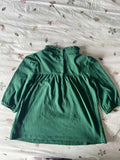 Green Embroidered Long-Sleeved Top / Size 5-6yrs