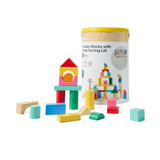 Anko Wooden Blocks with Shape Sorting Lid / 120Pcs