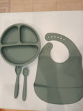 4 Piece Silicone Weaning Set - Teal