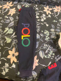 Polo Ralph Lauren Men's Navy Colorblock Double Knit Logo Jogger Pants / Size 6yrs