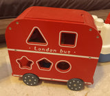 Wooden London Bus with Basic
Human Figures & Matching Shapes
