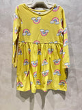 H&M Rainbow Light Yellow Frock / Size US 3/4T / UK 2-4yrs
