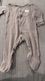 Dkny Beige Waffle-Knit Baby Coverall / Size 6-9m