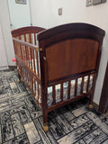 Wooden Cot + Cradle