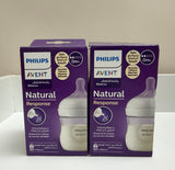 Philips Avent Natural Response 4oz Plastic Bottles / 125ml / Size 0m+