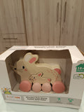 Little Town Wooden Pull Along Rabbit with Baby