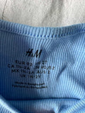 H&M Light Blue Ribbed Long-Sleeved Top / Size UK 1½-2yrs