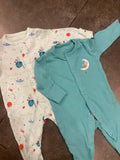 Mothercare Full Length Onesies / Set of 2 / Age Upto 1m