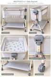 MEICHYUN 3-in-1 Bedside Bassinet