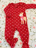 Carter's Fleece Footie Pajama Set / Size 6m
