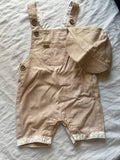 Giggles Dungaree with Cap / Size 6m