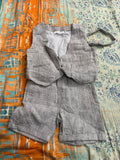 Juniors Boy Coat Vest & Shorts with Bow / Size 9-12m