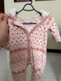 Carter's Pink Wool Hooded Overall / Size 3m