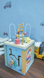 Wooden Activity Cube Resembles Montessori-Style Learning Toys