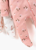 Juniors Printed Closed Feet Sleepsuit with Long Sleeves / Set of 3 / Size 6-9m Upto 9kgs