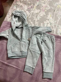 Zubaida's Fleece Hoodie Set With Inner Bodysuit / Size 3-6m