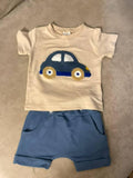 Shein Toddler Boy's Car Print T-Shirt and Shorts Outfit / Size 3-6m